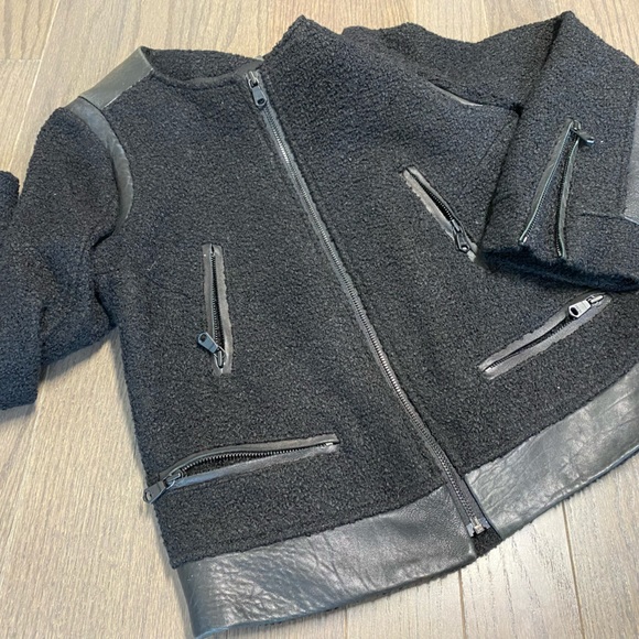 Club Monaco Tweed Leather Jacket - Picture 5 of 8